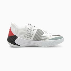 Fusion Nitro Basketball Shoes, Puma White-High Risk Red