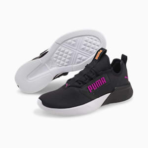 Retaliate Mesh Women's Running Shoes, Puma Black-Neon Citrus-Deep Orchid