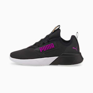 Retaliate Mesh Women's Running Shoes, Puma Black-Neon Citrus-Deep Orchid