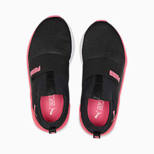 Soft Sophia Kid's Slip-On Kid's Sneakers, Puma Black-Sunset Pink-Puma White