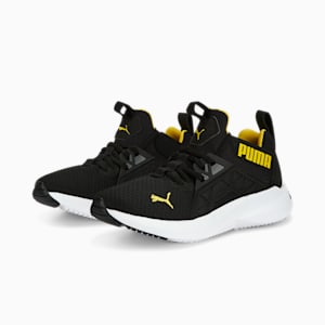 Softride Enzo Nxt Youth Running Shoes, PUMA Black-Pelé Yellow
