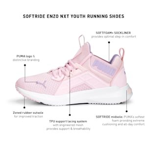 Softride Enzo Nxt Youth Running Shoes, Pearl Pink-Vivid Violet, extralarge-IND