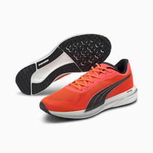 Velocity NITRO Women's Running Shoes, Lava Blast-Puma Black-Puma Silver