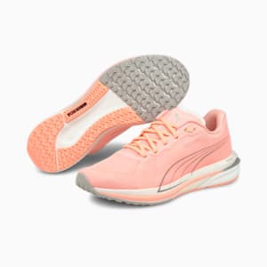 Velocity Nitro Women's Running Shoes, Elektro Peach-Puma Silver
