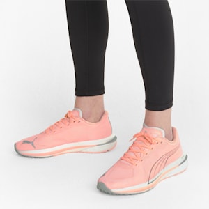 Velocity Nitro Women's Running Shoes, Elektro Peach-Puma Silver