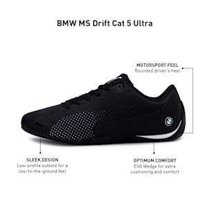 BMW Motorsport Drift Cat 5 Ultra Shoes, Puma Black-Puma White, extralarge-IND