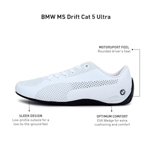 BMW Motorsport Drift Cat 5 Ultra Shoes, Puma White-Puma Black, extralarge-IND