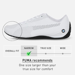 BMW Motorsport Drift Cat 5 Ultra Shoes, Puma White-Puma Black, extralarge-IND