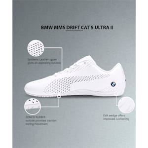 BMW M Motorsport Drift Cat Ultra 5 II Unisex Sneakers, Puma White-Puma Black, extralarge-IND