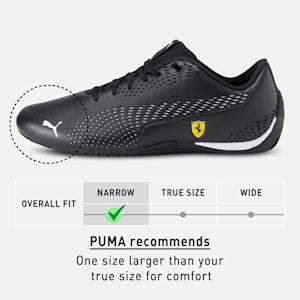 Scuderia Ferrari Drift Cat 5 Ultra II Unisex Sneakers, Puma Black-Puma White, extralarge-IND