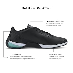 Mercedes Kart Cat-X Tech Unisex Sneakers, Puma Black-Spectra Green-Puma Black, extralarge-IND