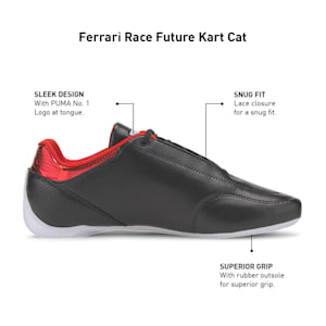 Scuderia Ferrari Race Future Kart Cat Unisex Shoes, Puma Black-Rosso Corsa