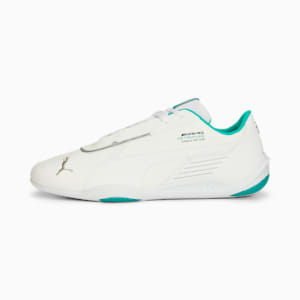 Mercedes F1 R-Cat Machina Motorsport Shoes, PUMA White-Spectra Green