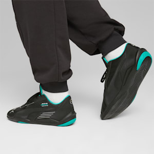 Mercedes F1 R-Cat Machina Motorsport Shoes, PUMA Black-Spectra Green