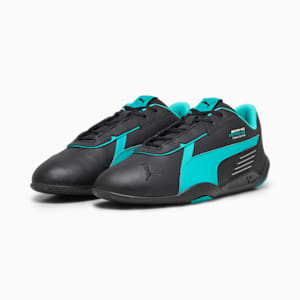 Mercedes F1 R-Cat Machina Motorsport Shoes, PUMA Black-Spectra Green-Spectra Green, extralarge