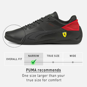 Ferrari Drift Cat Delta Unisex Sneakers, Puma Black-Rosso Corsa, extralarge-IND