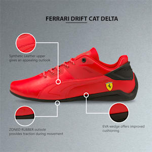 Ferrari Drift Cat Delta Unisex Sneakers, Rosso Corsa-Puma Black, extralarge-IND