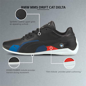 BMW M Motorsport Drift Cat Delta Sneakers, Puma Black-Puma White, extralarge-IND