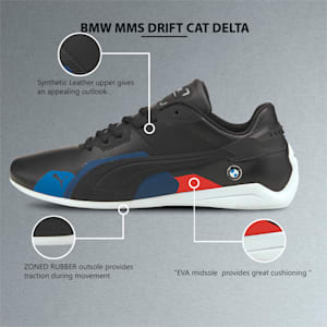 BMW M Motorsport Drift Cat Delta Unisex Sneakers, Puma Black-Puma White, extralarge-IND