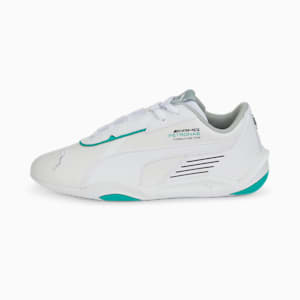 Mercedes F1 R-Cat Machina Motorsport Shoes Big Kids, Puma White-Puma White, extralarge