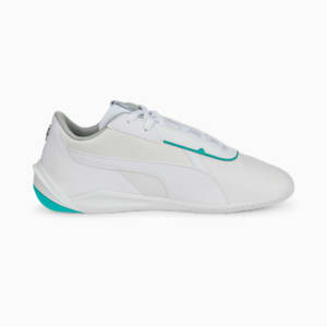 Mercedes F1 R-Cat Machina Motorsport Shoes Big Kids, Puma White-Puma White, extralarge