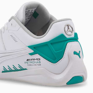 Mercedes AMG Petronas F1 Drift Cat Delta Youth Sneakers, Puma White-Spectra Green