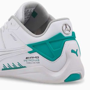 Zapatos de automovilismo Mercedes F1 Drift Cat Delta para niños grandes, Puma White-Spectra Green