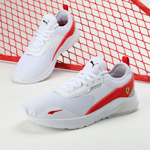 Ferrari Electron E Unisex Sneakers, PUMA White-Rosso Corsa-PUMA White, extralarge-IND