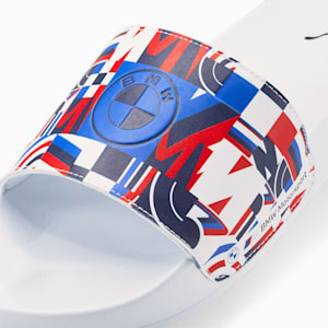 BMW MMS Leadcat 2.0 Unisex Slides, Strong Blue-Puma White-Puma White