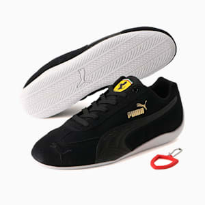 メンズ フェラーリ スピードキャット シールド スニーカー, Puma Black-Puma Black-Puma White