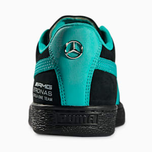 Mercedes F1 Suede Motorsport Sneakers, Puma Black-Spectra Green