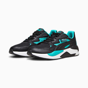 Mercedes AMG Petronas F1 X-Ray Speed Unisex Sneakers, PUMA Black-Spectra Green-PUMA White, extralarge-IND