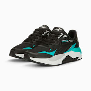 Mercedes F1 X-Ray Speed Youth Motorsport Shoes, PUMA Black-Spectra Green-PUMA Silver