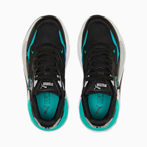Mercedes F1 X-Ray Speed Youth Motorsport Shoes, PUMA Black-Spectra Green-PUMA Silver