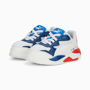BMW M Motorsport X-Ray Speed Toddlers' Motorsport Shoes, PUMA White-Pro Blue-Pop Red