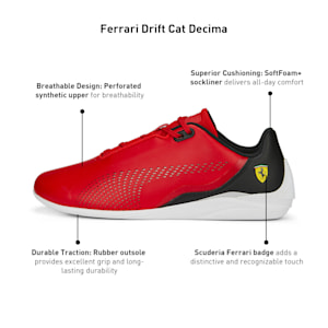 Ferrari Drift Cat Decima Unisex Sneakers, Rosso Corsa-PUMA White-PUMA Black, extralarge-IND