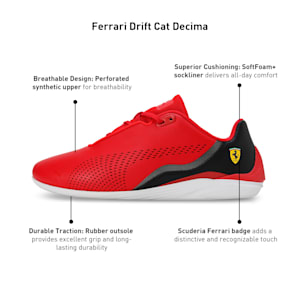 Ferrari Drift Cat Decima Unisex Sneakers, Rosso Corsa-PUMA Black-PUMA White, extralarge-IND