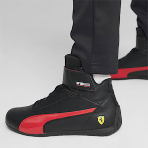 Scuderia Ferrari Neo Cat Mid Top Motorsport Unisex Shoes, PUMA Black-Rosso Corsa, extralarge-IND