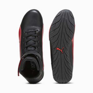 Scuderia Ferrari Neo Cat Mid Top Motorsport Unisex Shoes, PUMA Black-Rosso Corsa, extralarge-IND