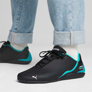 Mercedes AMG Petronas F1 Drift Cat Decima Unisex Sneakers, PUMA Black-Spectra Green, extralarge-IND