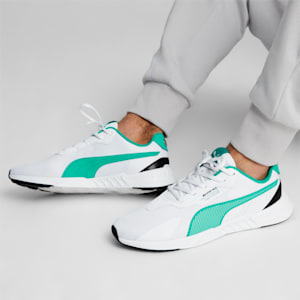 Mercedes AMG Petronas F1 Tiburion Unisex Sneakers, PUMA White-Spectra Green-PUMA Black, extralarge-IND