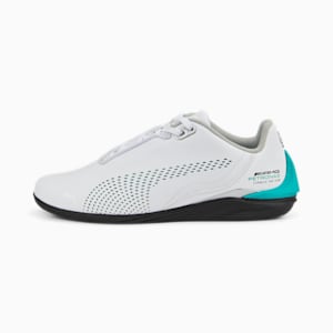 Mercedes-AMG Petronas Formula 1 Drift Cat Decima Big Kids' Motorsport Shoes, Puma White-Spectra Green-Puma Black, extralarge