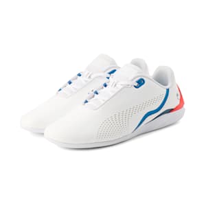 メンズ BMW MMS ドリフト キャット DECIMA ドライビングシューズ, PUMA White-Pop Red-PUMA White