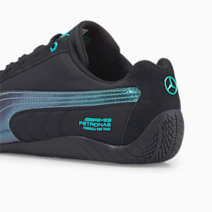 Zapatos para automovilismo Mercedes-AMG Petronas Metal Energy Speedcat, Puma Black-Spectra Green