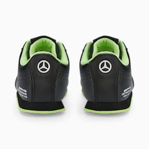 Zapatos de automovilismo Mercedes-AMG Petronas Motorsport Roma Via Perforated AC para bebés, Puma Black-Fizzy Apple