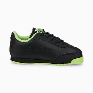 Mercedes-AMG Petronas Motorsport Roma Via Perforated Toddlers' Motorsport Shoes, Puma Black-Fizzy Apple