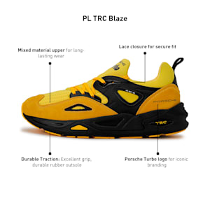 Porsche Legacy TRC Blaze Motorsport Shoes, Lemon Chrome-Puma Black, extralarge-IND