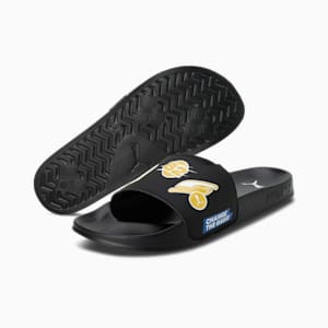 Puma black slides outlet