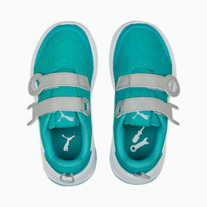 Mercedes AMG Petronas F1 Evolve PTC V Kids' Sneakers, Spectra Green-Mercedes Team Silver, extralarge-IND