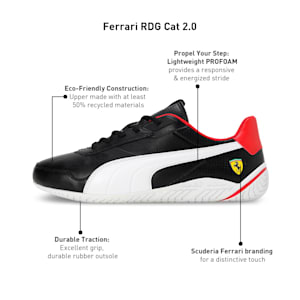 Scuderia Ferrari RDG Cat 2.0 Unisex Sneakers, PUMA Black-PUMA White, extralarge-IND